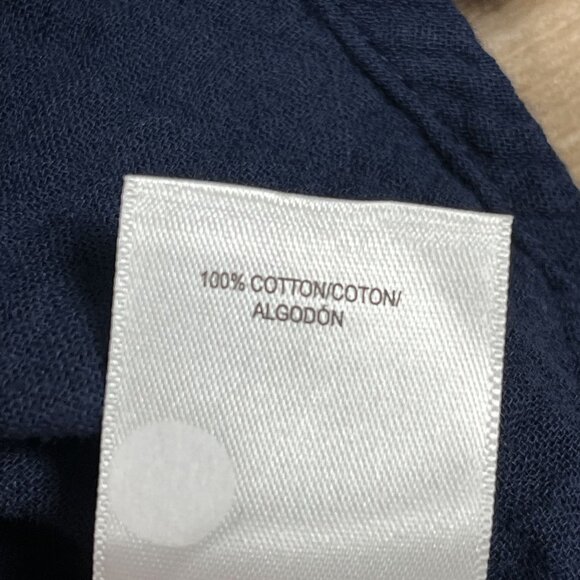 Lucky Brand Navy Textured Button Down Shirt Men’s Size Large - Picture 4 of 5